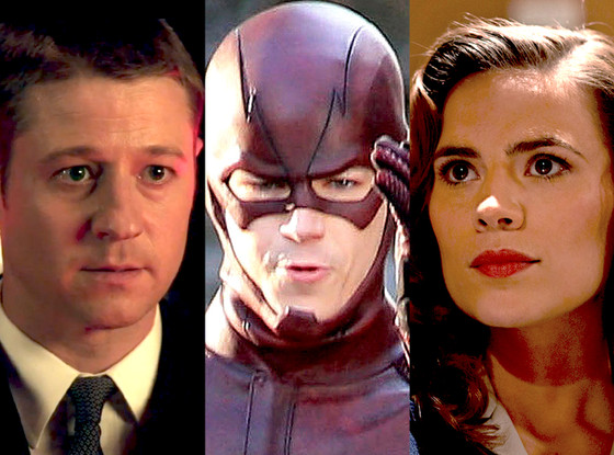 Grant Gustin, Hayley Atwell, Benjamin McKenzie Grant Gustin, Hayley Atwell, Benjamin McKenzie